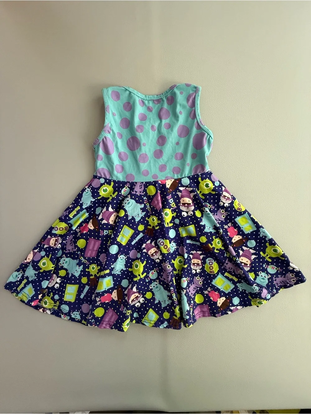 Disney Monsters Inc Girls Twirl Dress Boo, Sully Mike Randall size 5-6 - Fair